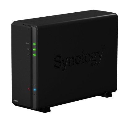 Synology Nas Tower 1Bay 2.5"/3.5" Ssd/Hdd Sata Max 16Tb, Realtek Rtd1296 4Core 1.4Ghz, 1Gb Ddr4, 1Xgigabit, 2Xusb 3.0