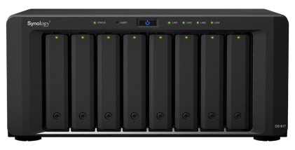 Synology Nas Tower 8Bay 2.5"/3.5" Ssd/Hdd Sata Annapurna Labs Alpine Al-314 4Core 1.7Ghz, 4Gb Ddr3L (Up To 8Gb), 2X1Gbe, 2X10Gbase-T,2Xusb 3.0, 2Xesata. Scalabilita Fino A 18 Unita Con 2Xdx517