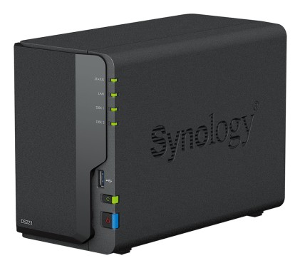 Synology Nas Tower 2Bay 2.5&#34;/3.5&#34; Hdd Sata Cpu Realtek Rtd1619B + 2Gb Ram Ddr4 + 2X Gigabit + X3 Usb