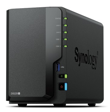 Synology Nas Tower Ds225+ X 2Hd 3.5&#34;/2.5&#34; Sata2/3 - No Hd - Celeron J4125 -2Gb Ddr4-1P Lan Rj45 1Gbe