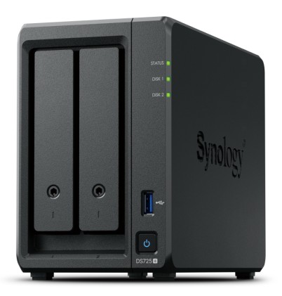 Nas Synology Ds725+ 2Hd 3.5/2.5 4Gbddr/1Rj45 1Gbe/1Rj45 2,5Gbe/1Usb