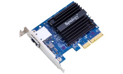 Synology Scheda Add-In 10Gbase-T/Nbase-T High Speed Porta Singola, 1Xrj-45, Supporti Ieee 802.3An/Bz (10Gbase-T/Nbase-T) E 3X802, Supporto 2,5/5/10Gbps, 1Xrj-45, 4Xpcle 3.0
