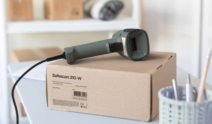 Safescan 310-W Lettore di codici a barre portatile 1D/2D CMOS Nero, Grigio