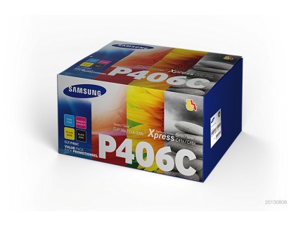 ORIGINALE Samsung Multipack nero / ciano / magenta / giallo CLT-P406C SU375A rainbow kit