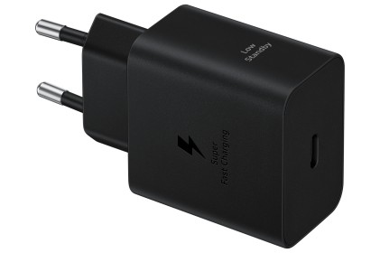 Samsung EP-T4511 Caricabatterie originale 45W Super Fast Charging, Porta USB-C (con Cavo), Nero