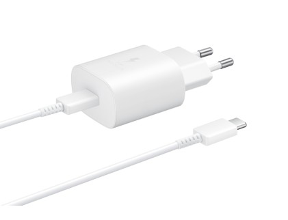 Carica Batteria Samsung Ep-Ta800Xw Fc Usb-C + Cavo 1M Usb-C White