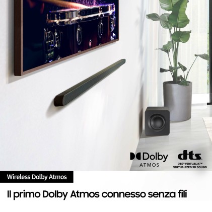 Soundbar Samsung Slim  Atmos Bt Hw-S800D/Zf 3.1.2 Wifi Hdmi