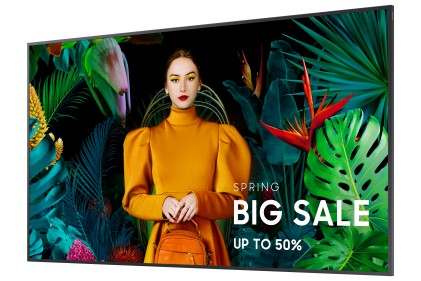 Samsung Monitor Digital Signage 65 Led 4K Uhd 350 Cdm, Qb65C, Hdmi, Lan/Wifi