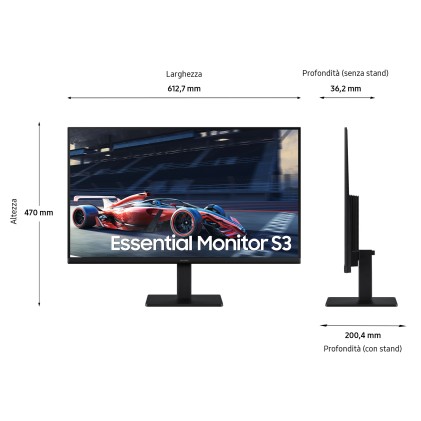 Samsung Monitor LED Serie S30GD da 27' Full HD Flat