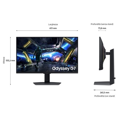 Samsung Monitor Gaming Odyssey G7 - G70D da 27'