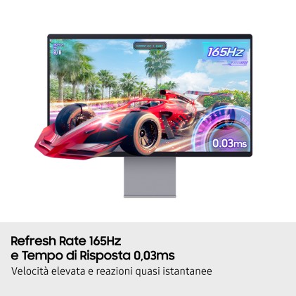 Samsung Smart Monitor 32 Oled 16:9 4K Uhd 0,03Ms 250 Cdm 165Hz, Pivot, Dp/Hdmi, Multimediale, Smart Monitor M9