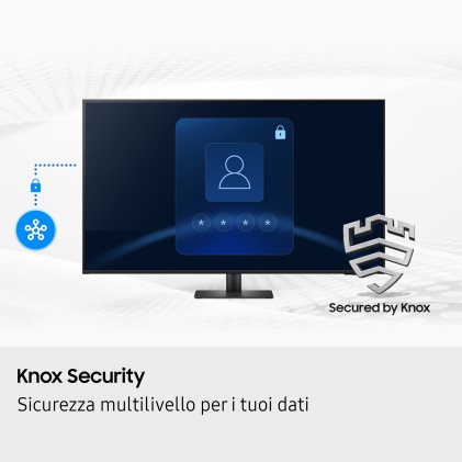 Samsung Smart Monitor 43 Led Va Wqhd 4Ms 300 Cdm, Reg Altezza, Dvi/Hdmi, Multimediale