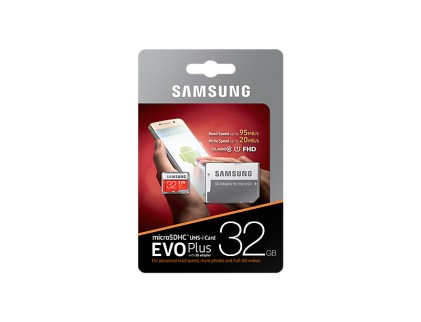 Micro SD Samsung EVO Plus 32GB MB-MC32GA UHS-I 95/20Mbps + Adattatore SD