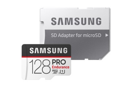SAMSUNG PRO Endurance microSD Class10 128GB incl adapter R100/W30 upto 17520 hours