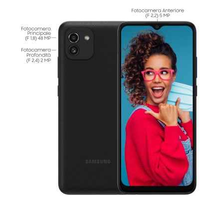 Sm Samsung Galaxy A03 Black 6,5" 4+64Gb Ds Ita