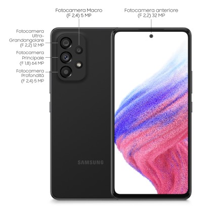 Sm Samsung Galaxy A53 5G Black 6,5" 6+256Gb Ds Ita