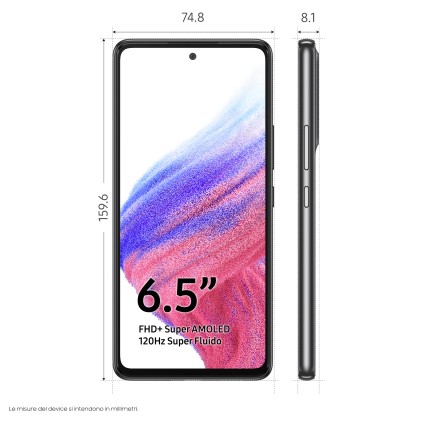 Sm Samsung Galaxy A53 5G Black 6,5" 6+128Gb Ds Ita