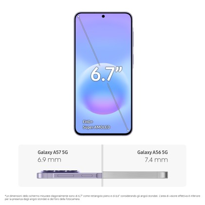 Samsung Smartphone A57 5G Ds Sm-A576B 8+128 Ita Awesome Lilac