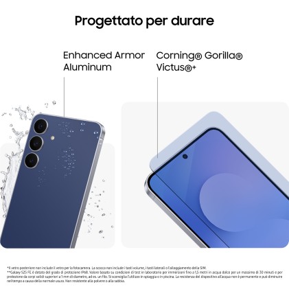 Samsung Smartphone S25 Fe S731 5G Ds 8+256 Ita Icy Blue