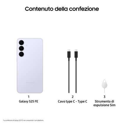 Samsung Smartphone S25 Fe S731 5G Ds 8+256 Ita Icy Blue