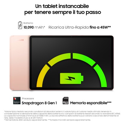 Tablet Samsung Sm-X800Nidbeue Galaxy Tab S8+ 256Gb Wifi Pink Gold