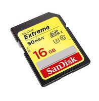 SANDISK Extreme 16GB SDHC UHS-I U3 Card Class10 90MB/s