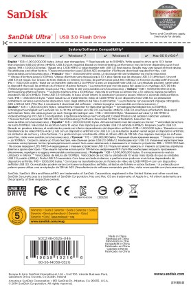 SanDisk Ultra unità flash USB 32 GB USB tipo A 3.2 Gen 1 (3.1 Gen 1) Nero