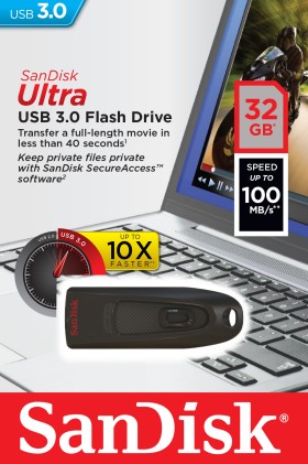 SanDisk Ultra unità flash USB 32 GB USB tipo A 3.2 Gen 1 (3.1 Gen 1) Nero