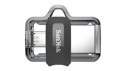 SanDisk Ultra Dual m3.0 unit&agrave; flash USB 32 GB USB Type-A / Micro-USB 3.2 Gen 1 (3.1 Gen 1) Nero, Argento, Trasparente