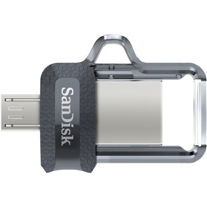 SanDisk Ultra Dual m3.0 unit&agrave; flash USB 256 GB USB Type-A / Micro-USB 3.2 Gen 1 (3.1 Gen 1) Nero, Argento, Trasparente
