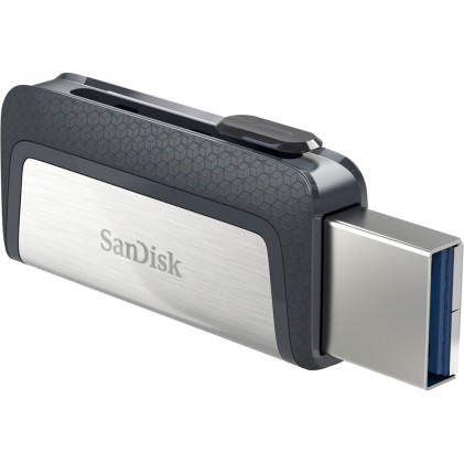 SanDisk Ultra Dual Drive USB Type-C unità flash USB 128 GB USB Type-A / USB Type-C 3.2 Gen 1 (3.1 Gen 1) Nero, Argento
