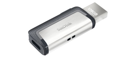 SanDisk Ultra Dual Drive USB Type-C unità flash USB 128 GB USB Type-A / USB Type-C 3.2 Gen 1 (3.1 Gen 1) Nero, Argento