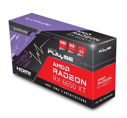 Sapphire Vga Radeon Rx 6650 Xt, Pulse Rx 6650 Xt Gaming Oc 8Gb Gddr6 Hdmi/ Dp