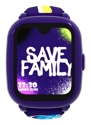SaveFamily Iconic Plus 2 4,52 cm (1.78") 40 mm Digitale Touch screen 4G Viola Wi-Fi GPS (satellitare)