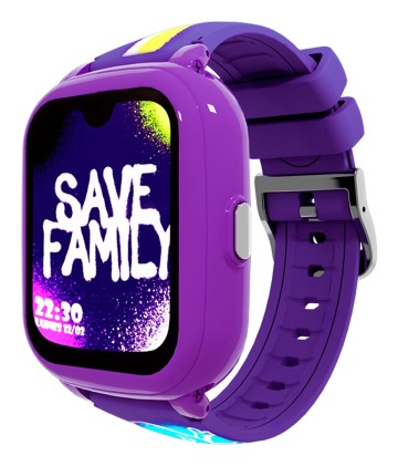 SaveFamily Iconic Plus 2 4,52 cm (1.78") 40 mm Digitale Touch screen 4G Viola Wi-Fi GPS (satellitare)