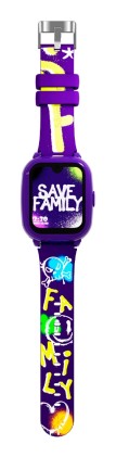 SaveFamily Iconic Plus 2 4,52 cm (1.78") 40 mm Digitale Touch screen 4G Viola Wi-Fi GPS (satellitare)