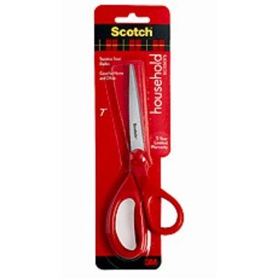 Scotch 1407 forbici da cancelleria Universale Taglio a zig zag Rosso, Acciaio inox