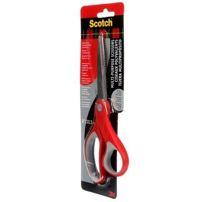 Scotch 1428 forbici da cancelleria Universale Taglio a zig zag Grigio, Rosso, Acciaio inox