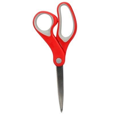 Scotch 1428 forbici da cancelleria Universale Taglio a zig zag Grigio, Rosso, Acciaio inox