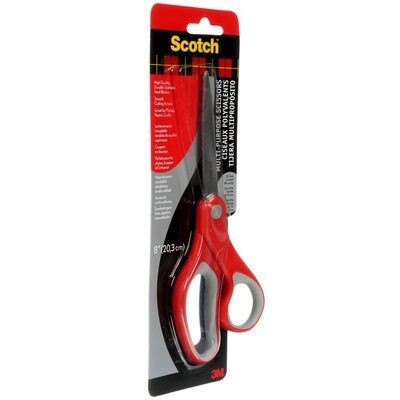 Scotch 1428 forbici da cancelleria Universale Taglio a zig zag Grigio, Rosso, Acciaio inox