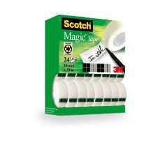 Confezione da 14 nastri adesivi invisibili Scotch Magic, 19 mm x 33 m - Trasparenti