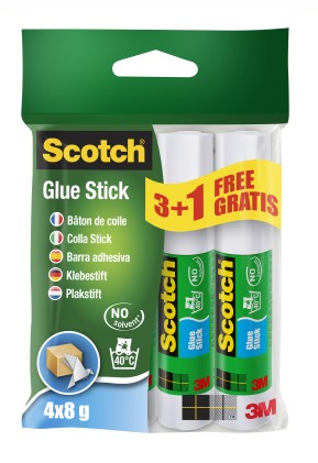 Scotch Colla in stick  permanente 8g - PROMO PACK 3 + 1 GRATIS