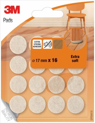 3M SP84A19 cuscinetto di protezione del pavimento per mobili 16 pz Rotondo