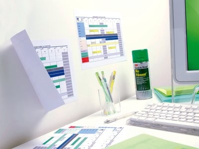 Adesivo spray Scotch Remount 400ml - Legame temporaneo e flessibile - Non permanente - Trasparente