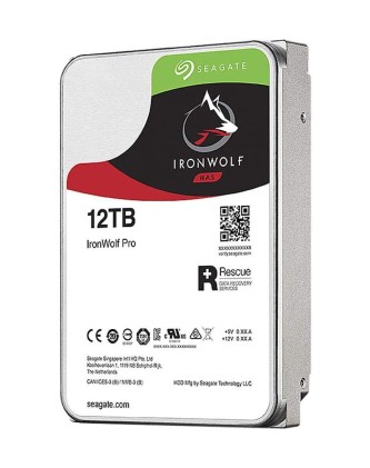 SEAGATE Ironwolf PRO Enterprise NAS HDD 12TB 7200rpm 6Gb/s SATA 256MB cache 8.9cm 3.5inch 24x7 for NAS & RAID Rackmount Systeme BLK