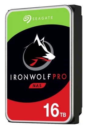 SEAGATE Ironwolf PRO Enterprise NAS HDD 16TB 7200rpm 6Gb/s SATA 256MBcache 3.5inch 24x7 for NAS and RAID Rackmount systems BLK