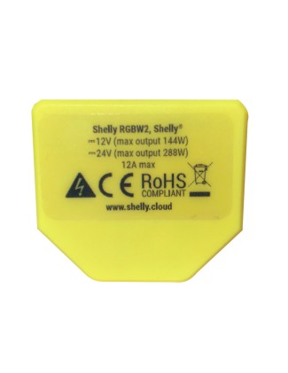 Relè Smart Shelly Atshellyrgbw2 Wifi Led Controller Giallo E Blu