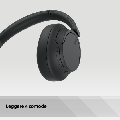 Sony WH-CH720N Cuffie Bluetooth wireless con cancellazione del rumore - Durata della batteria fino a 35 ore e ricarica rapida - Nero