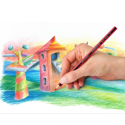 Staedtler Noris colour 185 Nero, Blu, Marrone, Verde, Azzurro, Verde chiaro, Magenta, Arancione, Pesca, Rosso, Viola, Giallo 12 pz