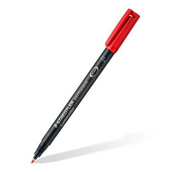 Staedtler Lumocolor 318 WP4 marcatore permanente Punta sottile Nero, Blu, Verde, Rosso 4 pz
